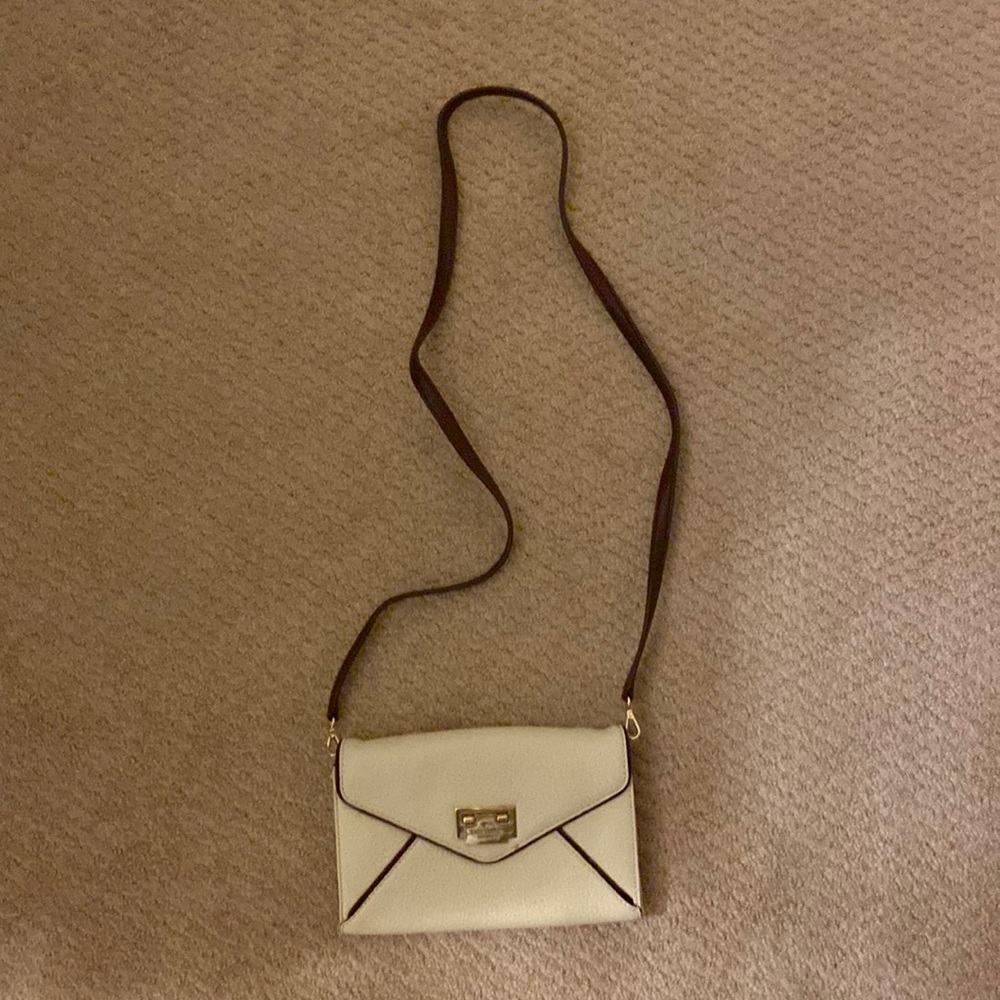 Kate Spade beige and brown envelope purse
